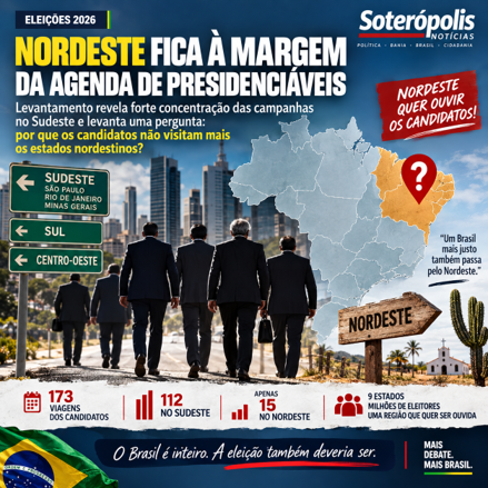 Nordeste fica à margem da agenda de presidenciáveis na reta final da eleição